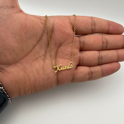 Jesidische Kette mit Kurdischer Schrift „Xwede“ - Gold & Silber | Symbol für Gott | Eleganter Schmuck für Jesiden & Kurden