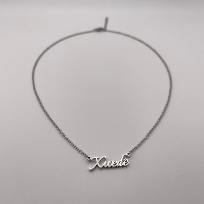 Jesidische Kette mit Kurdischer Schrift „Xwede“ - Gold & Silber | Symbol für Gott | Eleganter Schmuck für Jesiden & Kurden