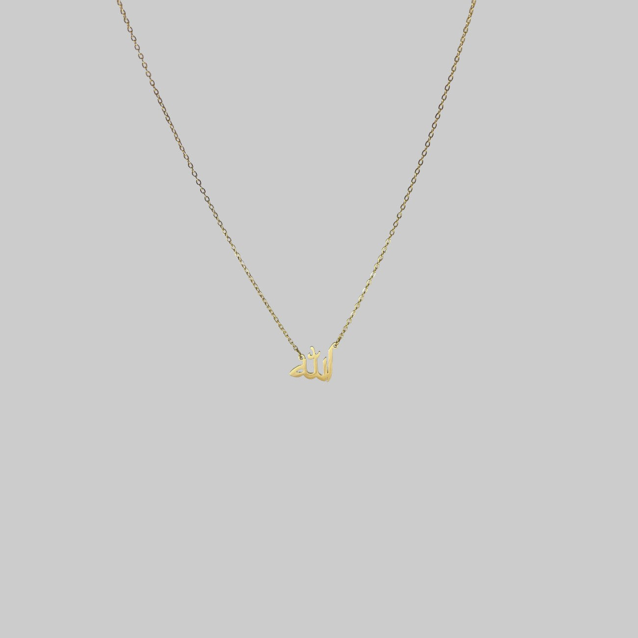 Halskette mit Arabischer Schrift „Allah“ - Gold & Silber | Elegantes Accessoire mit Symbol für Gott