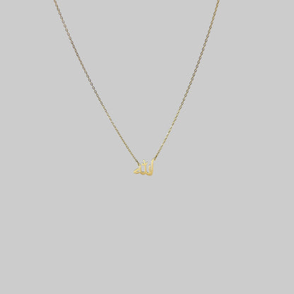 Halskette mit Arabischer Schrift „Allah“ - Gold & Silber | Elegantes Accessoire mit Symbol für Gott