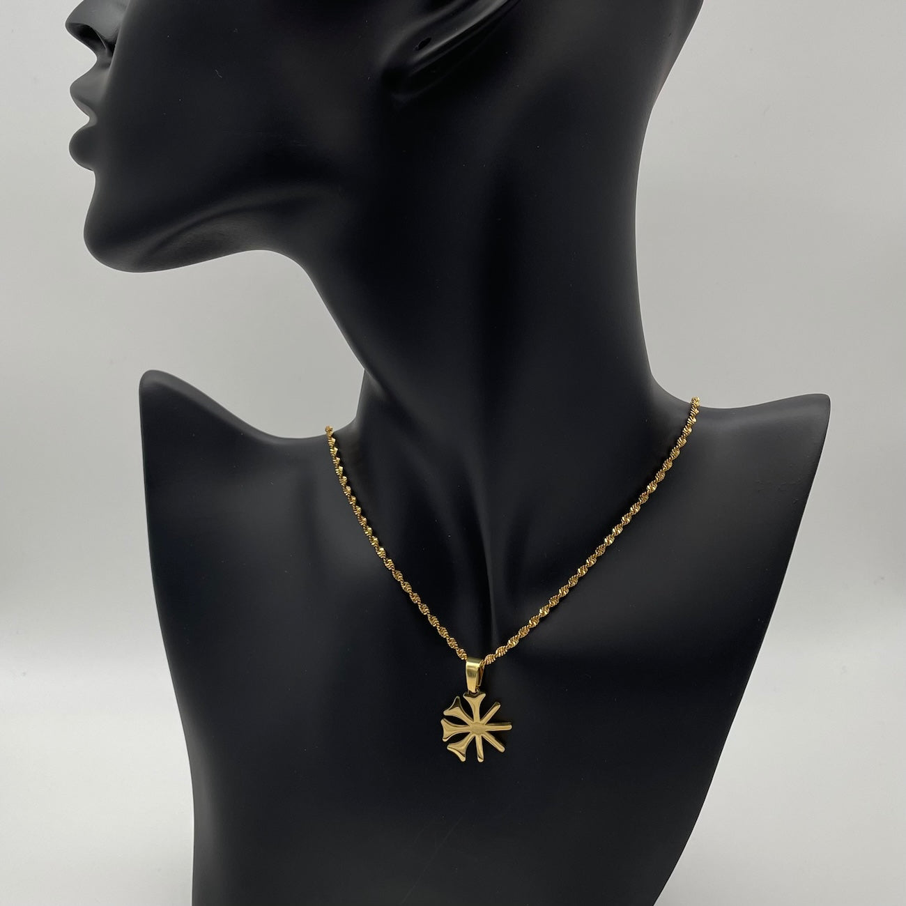 Dingir 𒀭 Halskette - Gold & Silber | 3 cm & 1.8 cm | Symbolische Kette für Männer & Frauen | Jesidische Kultur